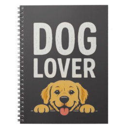 愛犬家のためのかわいい犬のイラストとタイポグラフィーデザイン ノートブック