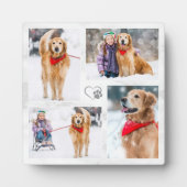 愛犬家のためのオーダーメイド現代ペット写真コラージュ フォトプラーク (正面)