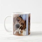 愛犬家のためのカスタムフォト3枚入り コーヒーマグカップ (左)