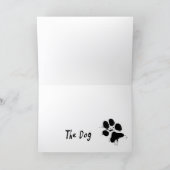 愛犬家のためのキュートな幽霊犬ハロウィンカード シーズンカード (内部)