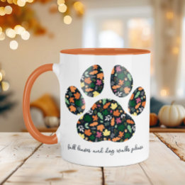 愛犬家のためのキュートな秋の肉球コーヒーマグ マグカップ
