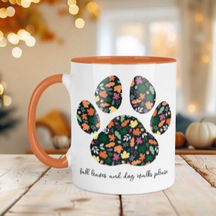 愛犬家のためのキュートな秋の肉球コーヒーマグ マグカップ