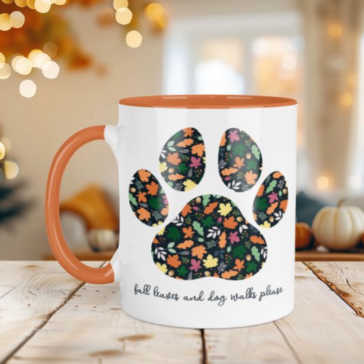 愛犬家のためのキュートな秋の肉球コーヒーマグ マグカップ