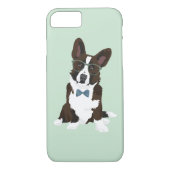愛犬家のためのクールなヒップスターのカーディガンのウェルシュコーギー Case-Mate iPhoneケース (裏面)