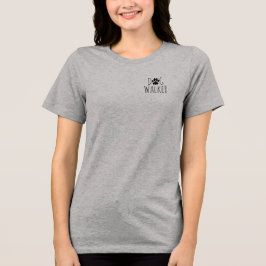 愛犬家のためのシンプルで可愛い「ドッグウォーカー」デザイン トライブレンドＴシャツ