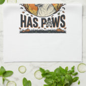 愛犬家のためのハロウィンドッグTシャツ キッチンタオル (折り畳み)