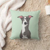 愛犬家のためのヒップスターのイタリアン・グレーハウンド犬 クッション (ブランケット)