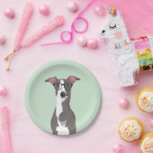 愛犬家のためのヒップスターのイタリアン・グレーハウンド犬 ペーパープレート (パーティー)