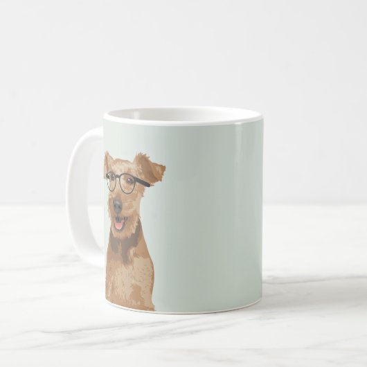 愛犬家のためのヒップスターのウェルシュテリアのマグ コーヒーマグカップ (正面左)