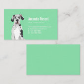 愛犬家のためのヒップスターのグレートデーン 名刺 (正面/裏面)