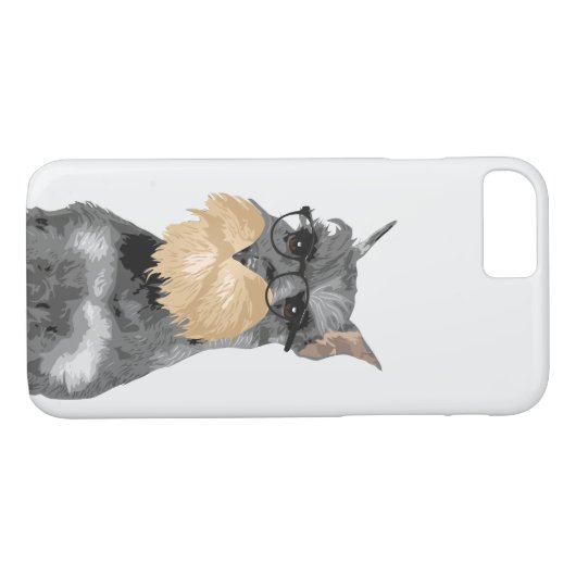 愛犬家のためのヒップスターのシュナウツァー犬の電話箱 Case-Mate iPhoneケース (裏面(横))