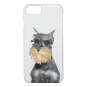 愛犬家のためのヒップスターのシュナウツァー犬の電話箱 Case-Mate iPhoneケース (裏面)