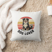 愛犬家のためのビンテージ風の愛らしい犬のデザイン 夕焼け クッション (ブランケット)