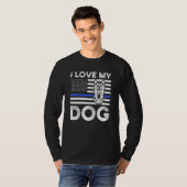 愛犬家のためのポリス・ドッグ K9 Tシャツ (正面フル)