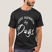 愛犬家のためのユーモラスなアート Tシャツ (正面)