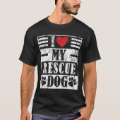 愛犬家のためのレトロなペットギフトTシャツ Tシャツ (正面)