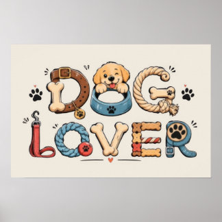 愛犬家のためのワードアート ポスター