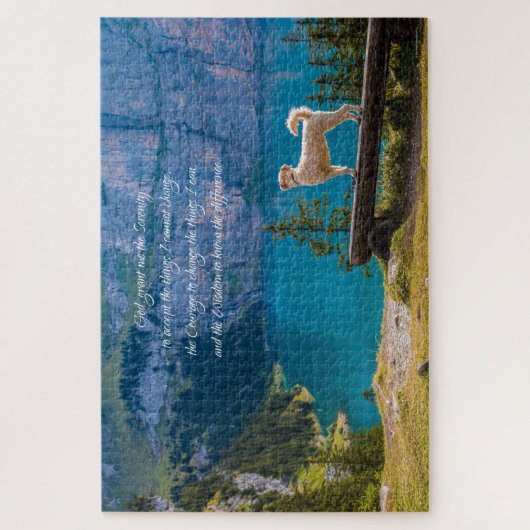 愛犬家のための平静の祈りの言葉のジグソーパズル ジグソーパズル (縦)