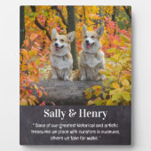 愛犬家のための特別な詩 愛犬の写真 フォトプラーク (正面)