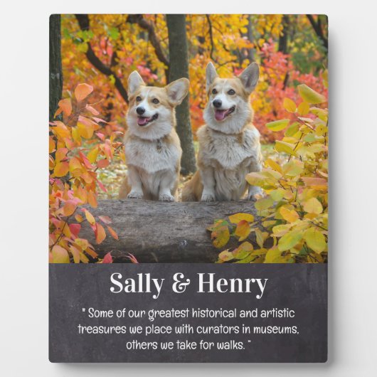 愛犬家のための特別な詩 愛犬の写真 フォトプラーク (正面)
