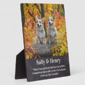 愛犬家のための特別な詩 愛犬の写真 フォトプラーク (側面)