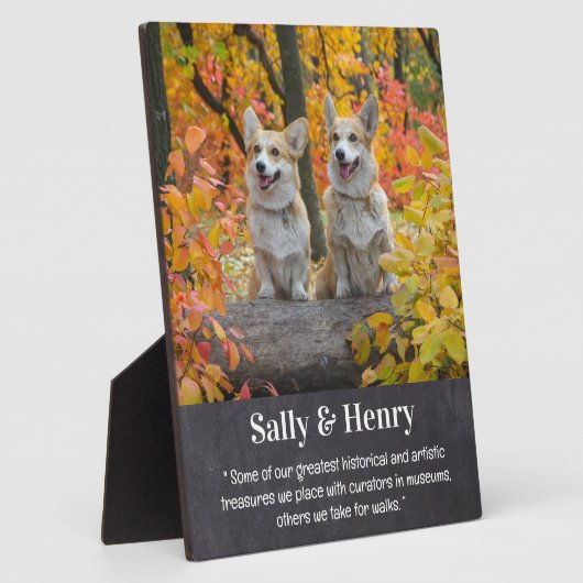 愛犬家のための特別な詩 愛犬の写真 フォトプラーク (側面)