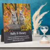 愛犬家のための特別な詩 愛犬の写真 フォトプラーク (側面)