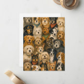愛犬家のための遊び心あふれる犬の群れのノートカード ノートカード (正面/裏面インサイチュ)