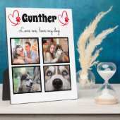 愛犬家のための4枚の写真を使ったオーダーメイドの卓上コラージュプレート フォトプラーク (側面)