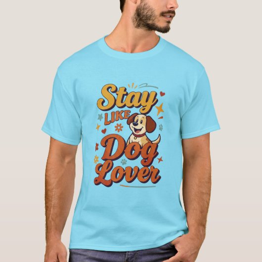 愛犬家のイヌの文字デザイン Tシャツ (正面)