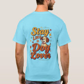 愛犬家のイヌの文字デザイン Tシャツ (裏面)