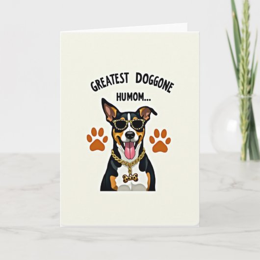 愛犬家のイラストカード カード (正面)