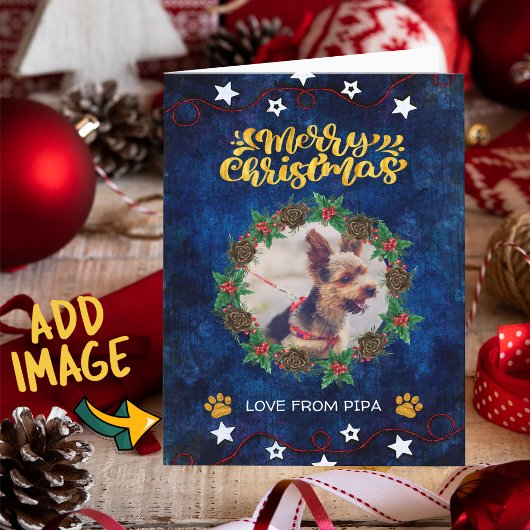 愛犬家のクリスマスカード（写真入り） シーズンカード