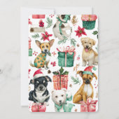 愛犬家のクリスマスカード - 魔法の水彩画で祝福を シーズンカード (裏面)