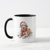 愛犬家のクリスマスコーヒーマグ マグカップ (左)