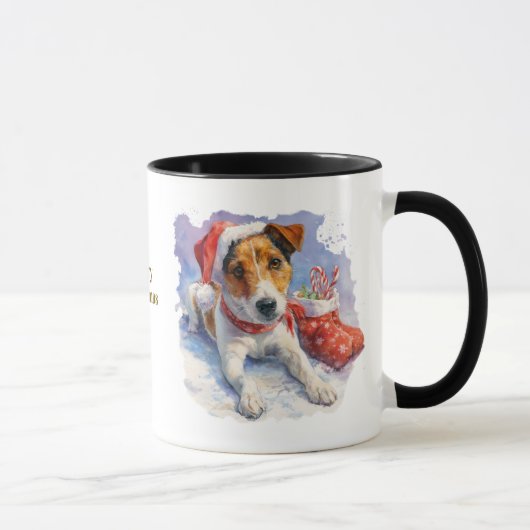 愛犬家のクリスマスコーヒーマグ マグカップ (右)