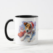 愛犬家のクリスマスコーヒーマグ マグカップ (左)