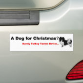愛犬家のクリスマス バンパーステッカー (車上)