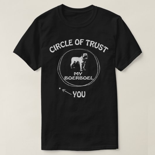 愛犬家のトラストボエおもしろいルのサークル Tシャツ (デザイン正面)