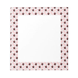 愛犬家のポーズおもしろいとボーンデザイン ノートパッド