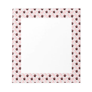 愛犬家のポーズおもしろいとボーンデザイン ノートパッド