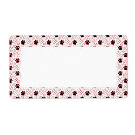 愛犬家のポーズおもしろいとボーンデザイン ラベル