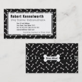 愛犬家のポーズおもしろいとボーンデザイン 名刺 (正面/裏面)