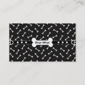 愛犬家のポーズおもしろいとボーンデザイン 名刺 (裏面)