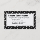 愛犬家のポーズおもしろいとボーンデザイン 名刺 (正面)