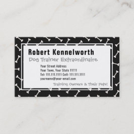 愛犬家のポーズおもしろいとボーンデザイン 名刺