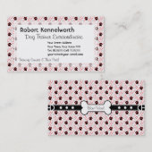 愛犬家のポーズおもしろいとボーンデザイン 名刺 (正面/裏面)