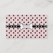 愛犬家のポーズおもしろいとボーンデザイン 名刺 (裏面)