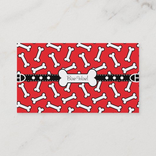 愛犬家のポーズおもしろいとボーンデザイン 名刺 (裏面)