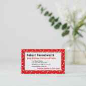 愛犬家のポーズおもしろいとボーンデザイン 名刺 (スタンド正面)